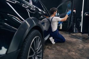 expert cleaning inside the vehicle