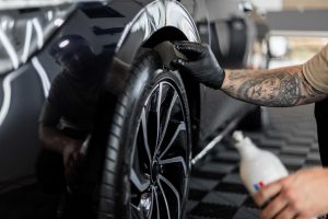 car exterior detailing wheel