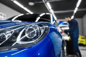 close up of a car after exterior detailing